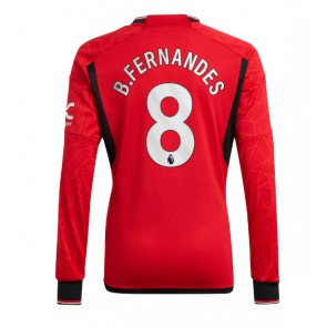 Manchester United Bruno Fernandes #8 Koszulka Podstawowych 2023-24 Długi Rękaw